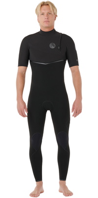 2026 Rip Curl Mens E-Bomb 2/2mm Zip Free Short Sleeve Wetsuit 17XMFS - Black
